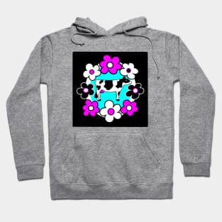 Happy Cow with Flowers Hoodie